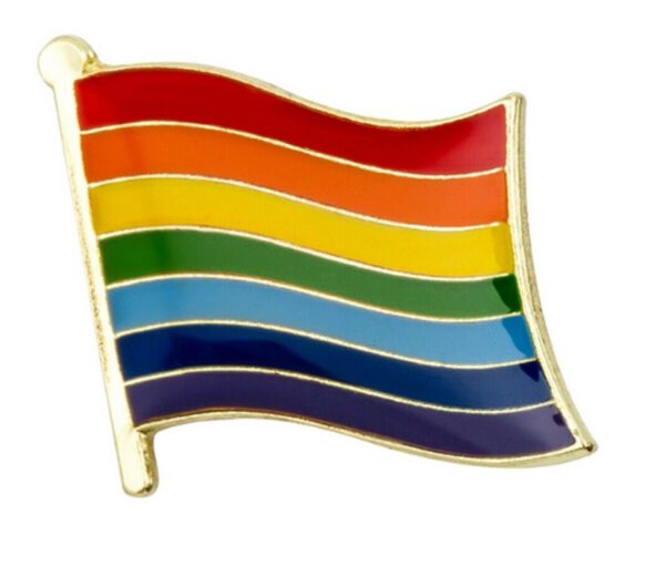 Rainbow Pride Flag Lapel Pin Badge - LGBT Lesbian Gay Diversity LGBTQAI+