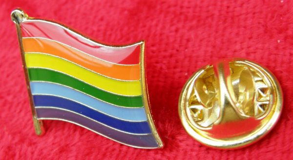 Rainbow Pride Flag Lapel Pin Badge - LGBT Lesbian Gay Diversity LGBTQAI+