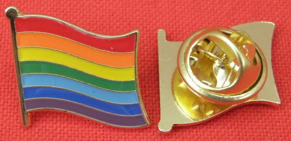 Rainbow Pride Flag Lapel Pin Badge - LGBT Lesbian Gay Diversity LGBTQAI+